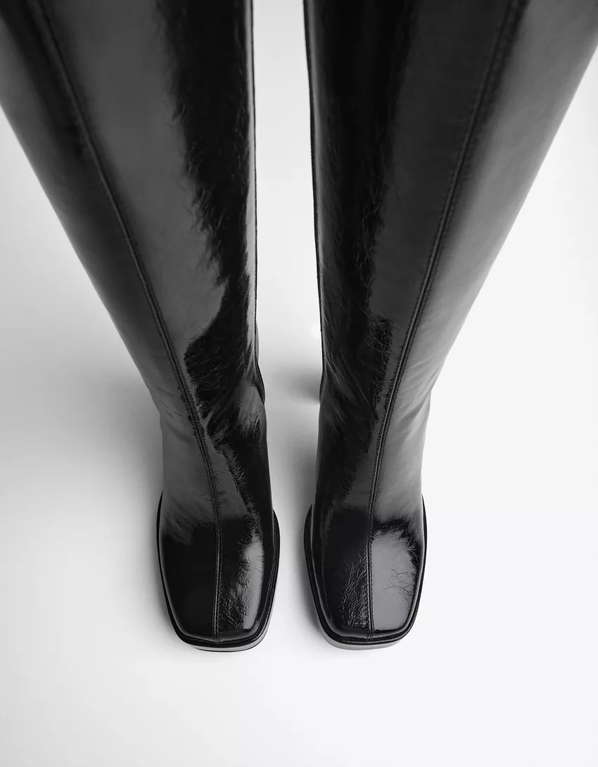 Platform high-heel boots