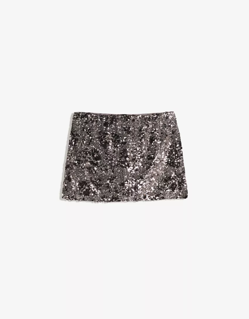 Sequined mini skirt