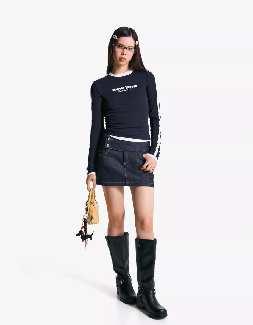 Long sleeve T-shirt with print