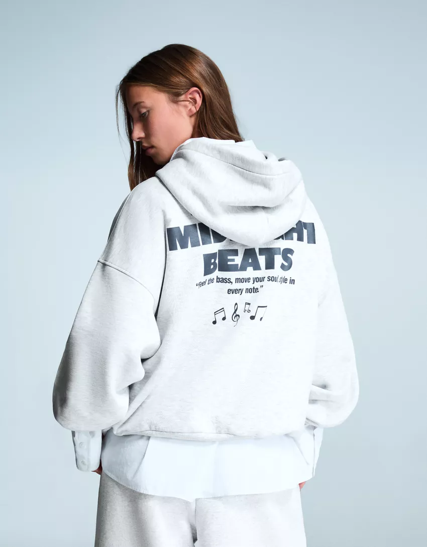 Oversized hoodie with print