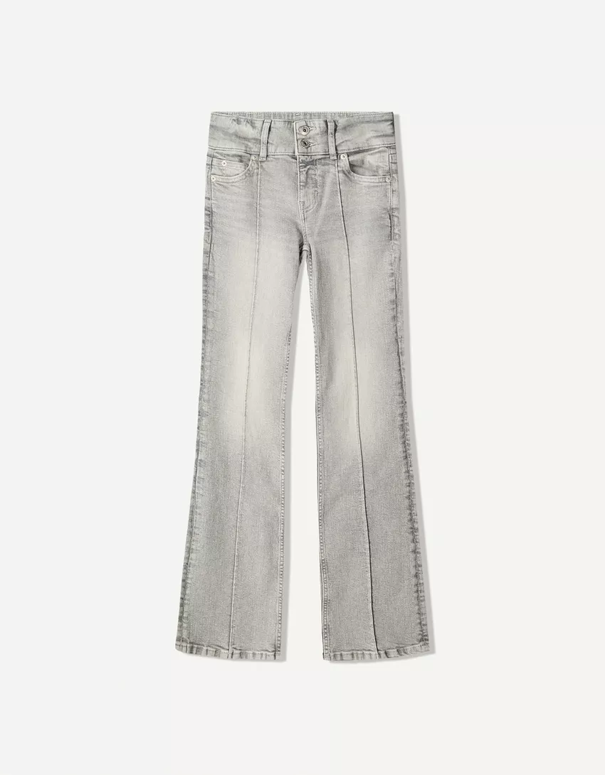 Low-rise bootcut jeans
