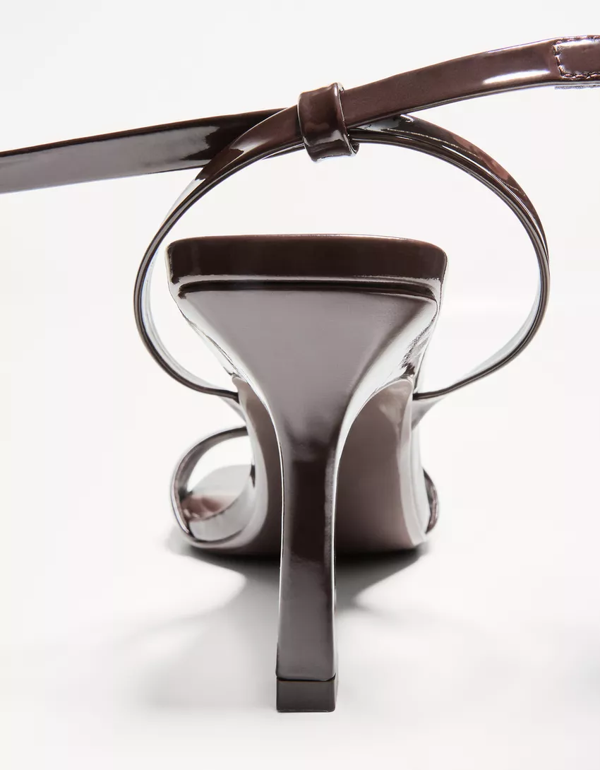 High-heel sandals with ankle strap