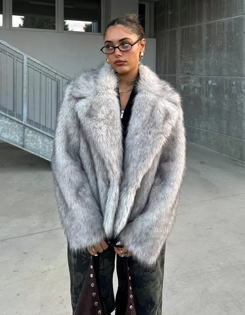 Faux fur jacket
