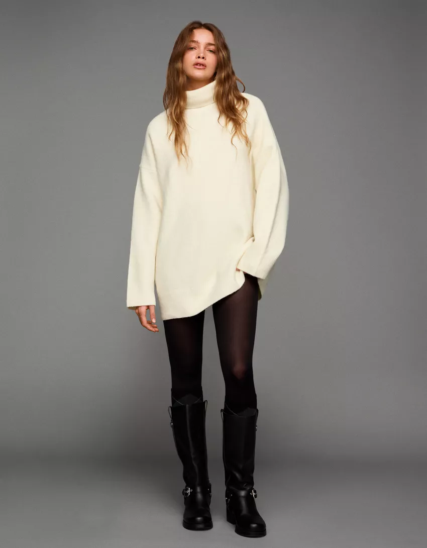 Oversize high neck sweater