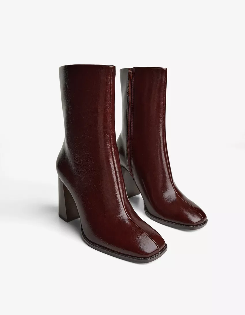 Chunky heel ankle boots