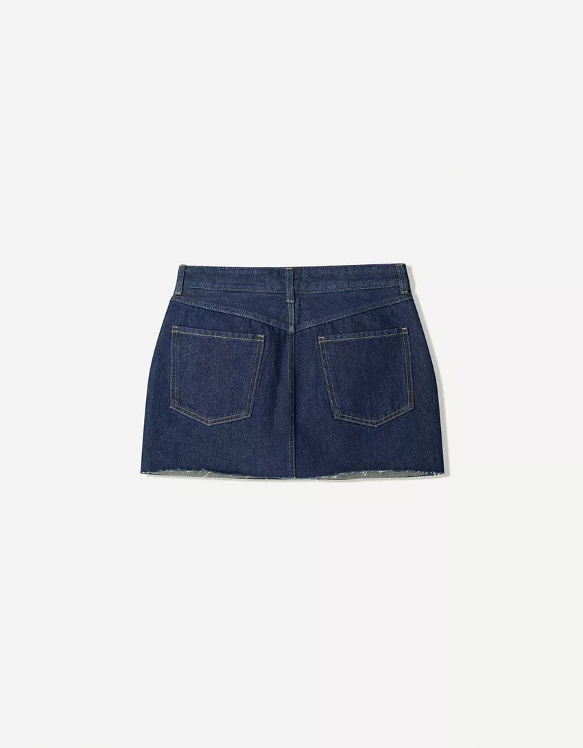 Denim mini skort