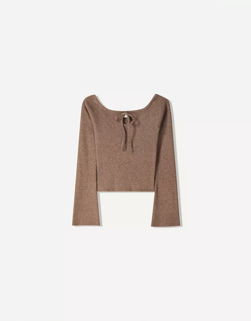 Sweater with tie detail