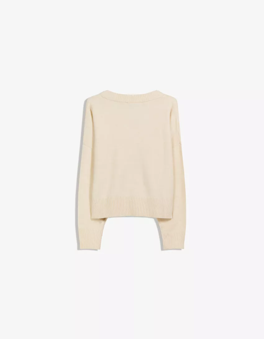 V-neck cropped sweater