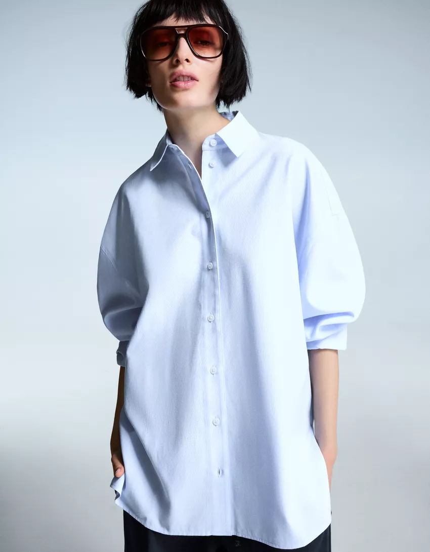 Oversize poplin shirt