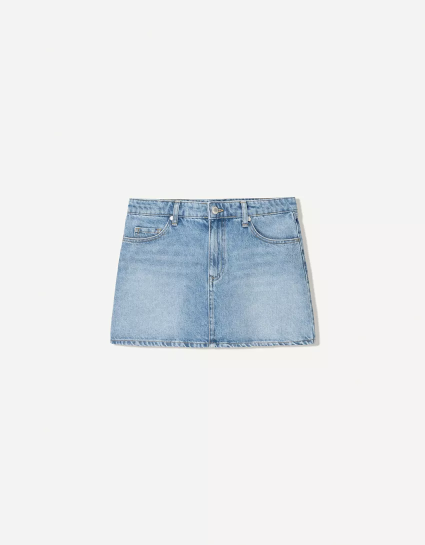 Denim mini skirt