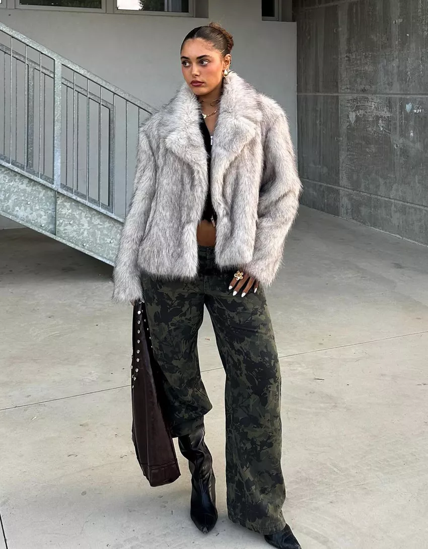 Faux fur jacket