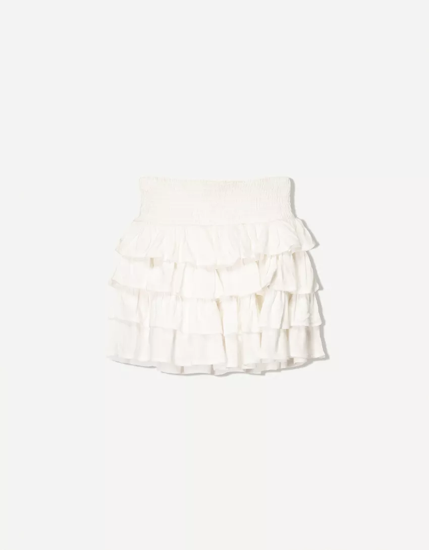 Mini skirt with ruffles