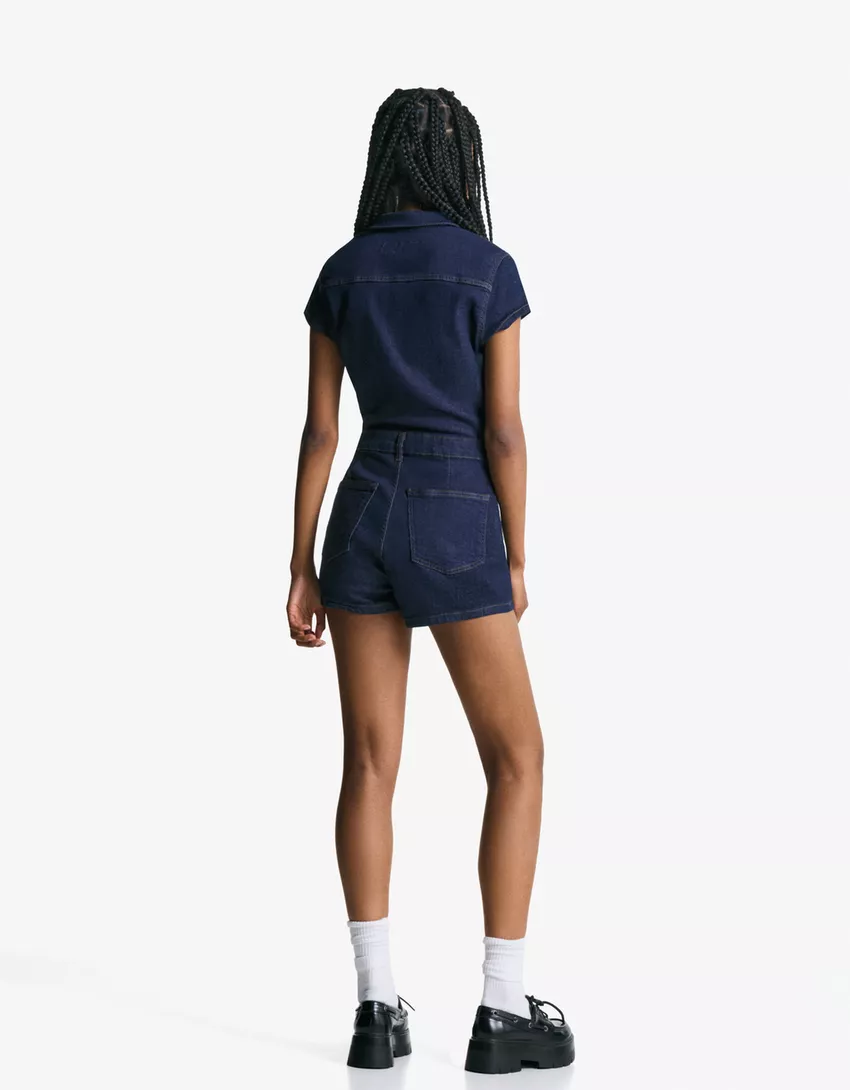 Denim romper