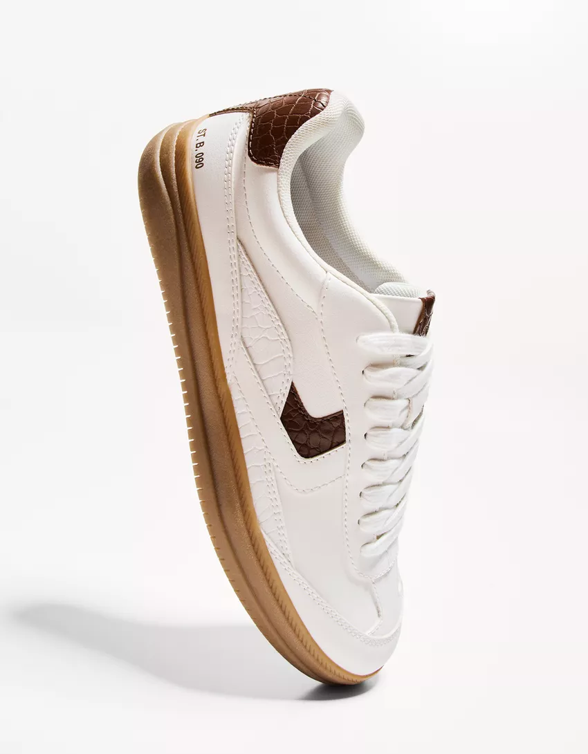 Retro sneakers with animal print details