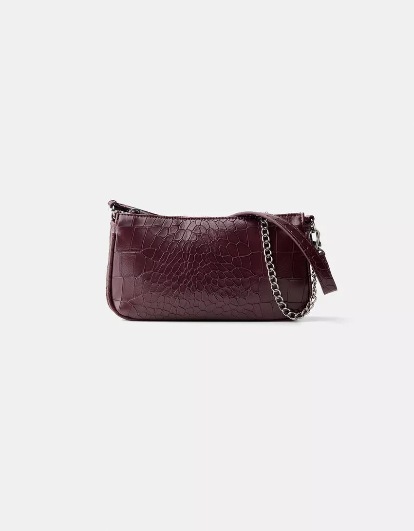 Leather effect mini handbag