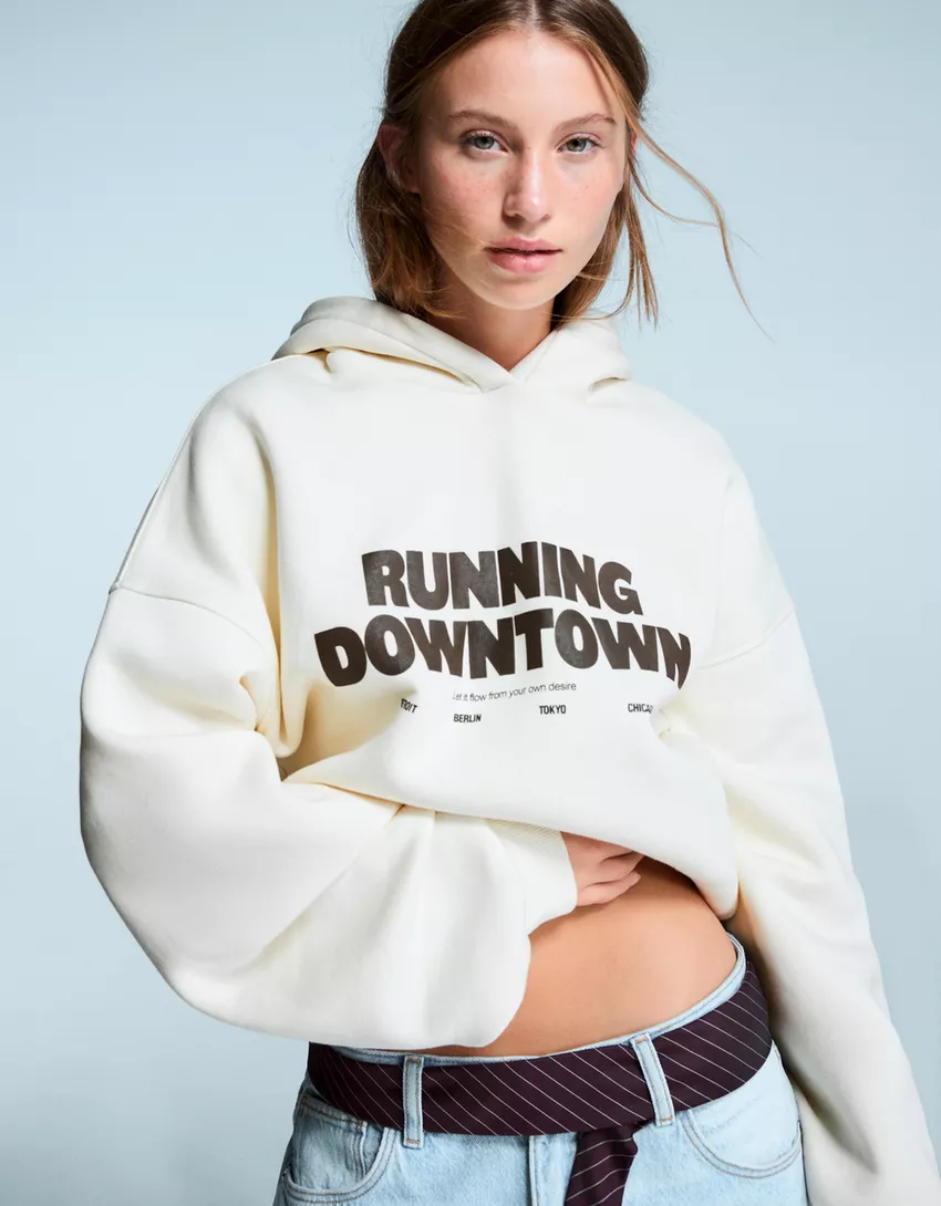 Oversized hoodie with print