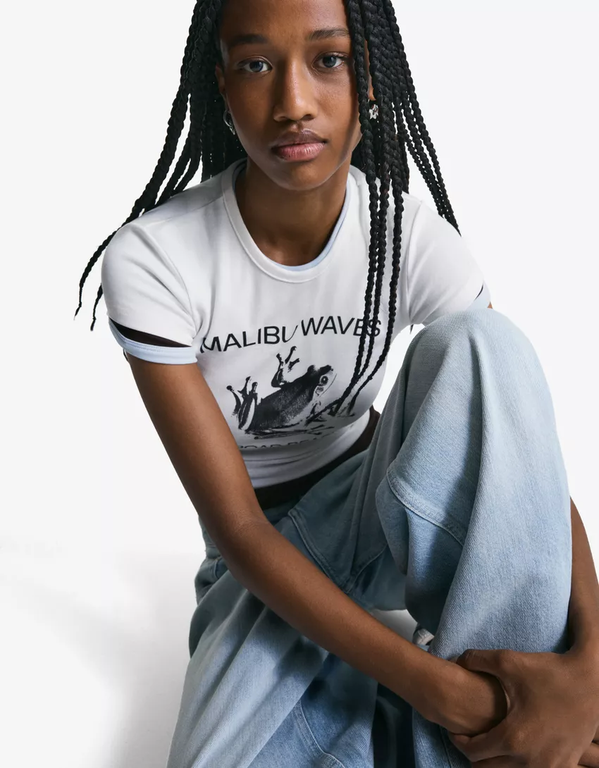 Short sleeve T-shirt with print