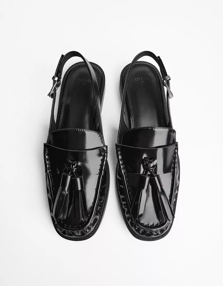Tassel loafer mules
