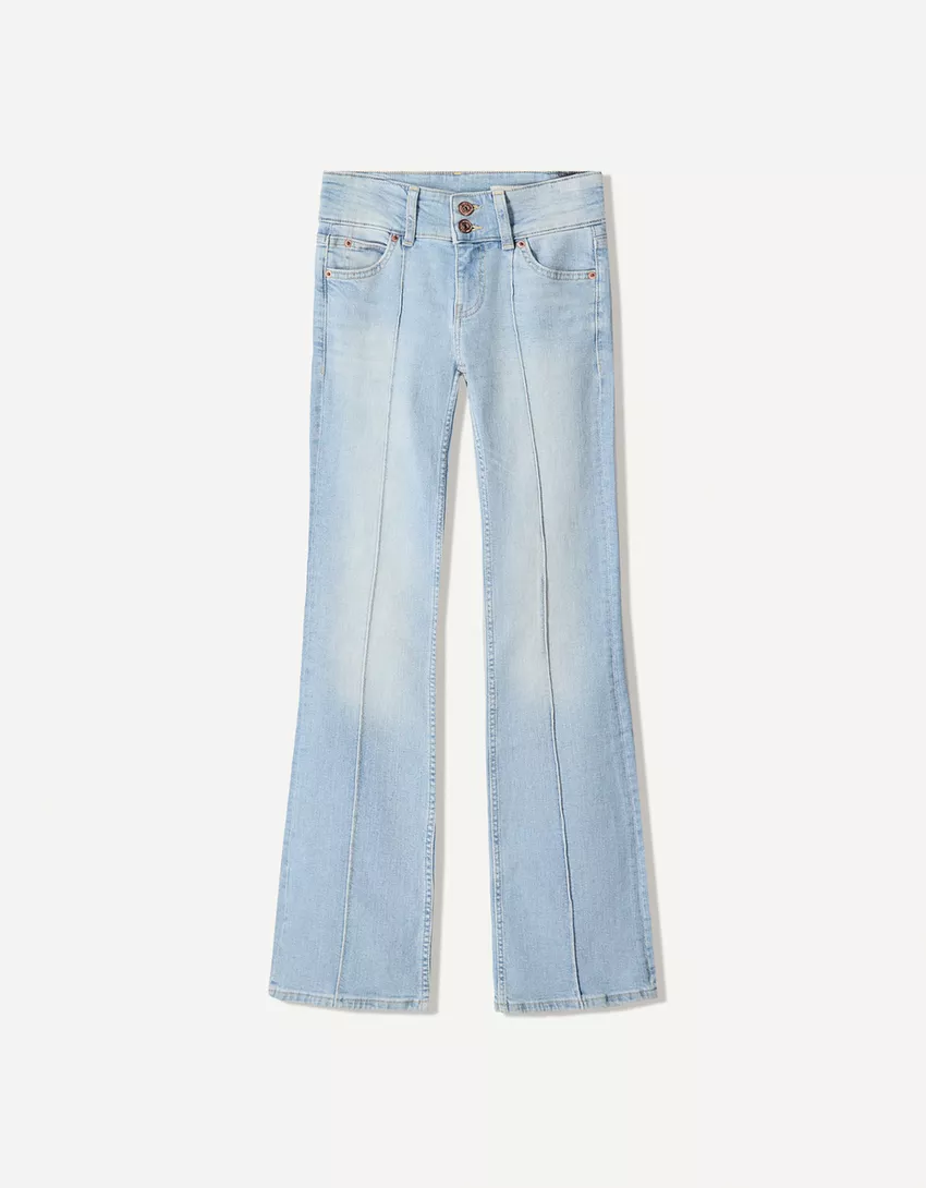 Low-rise bootcut jeans