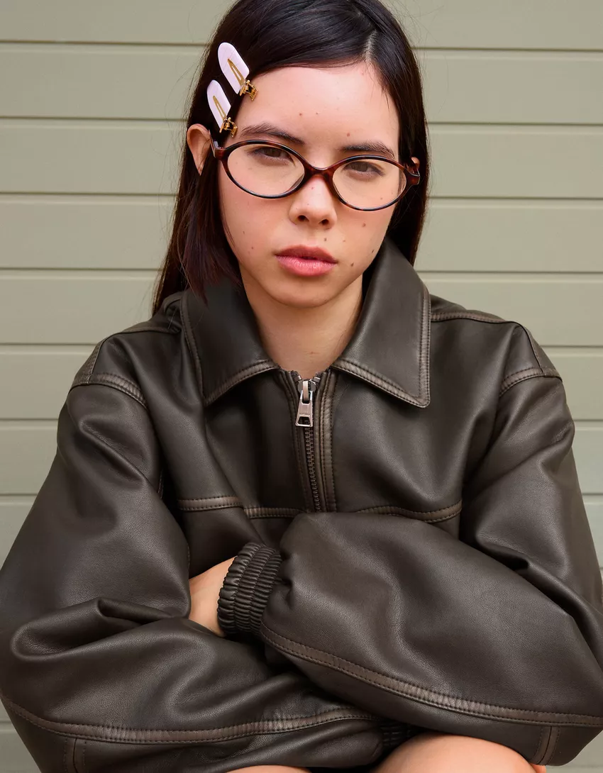 Leather effect jacket