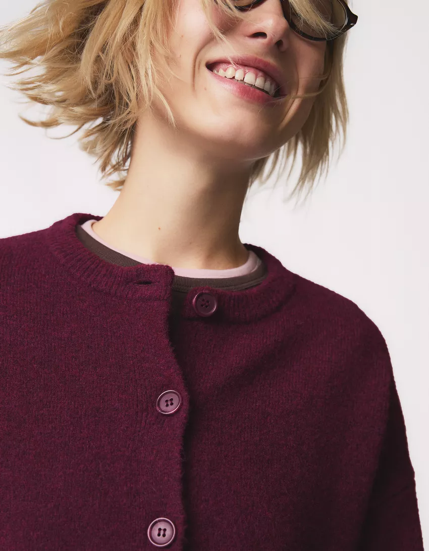 Soft touch button-up cardigan
