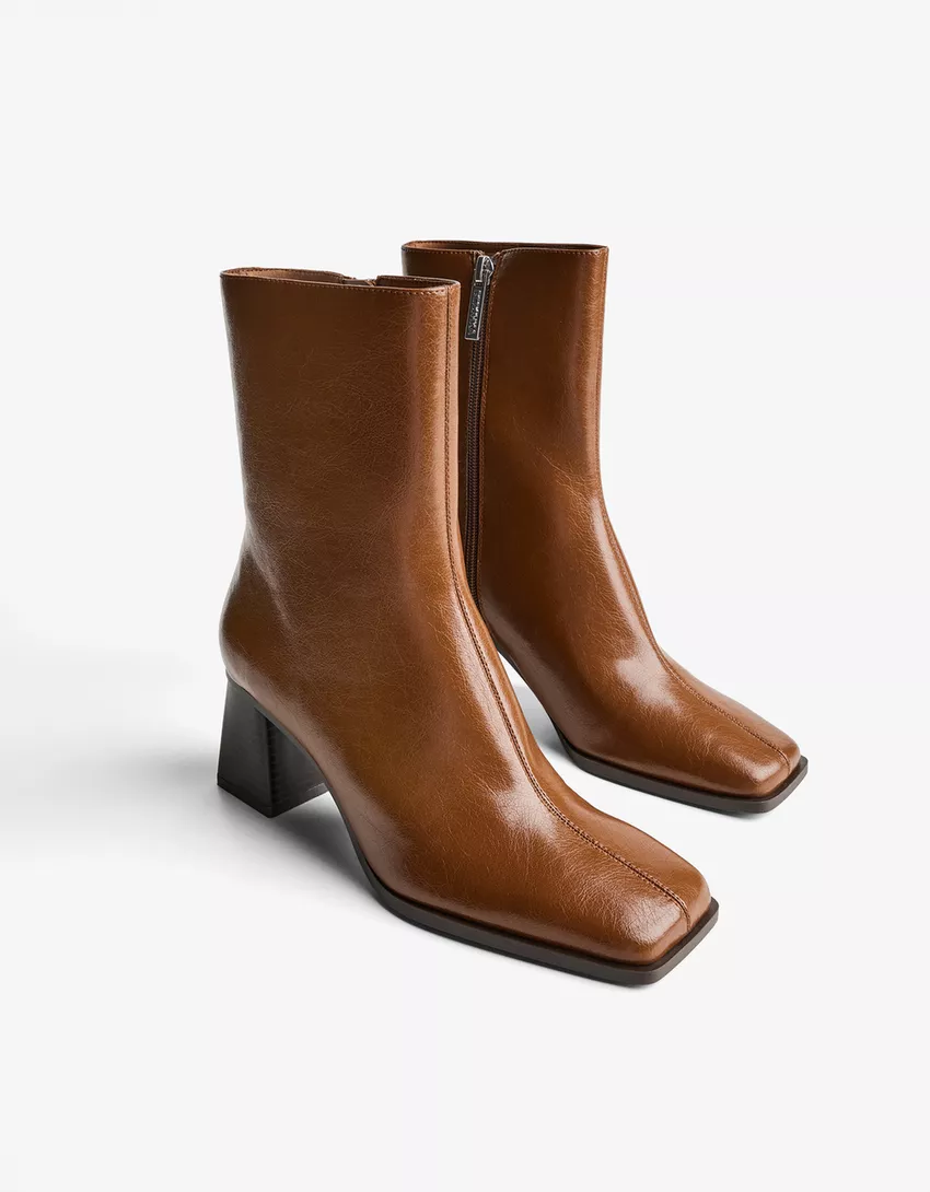 Chunky heel ankle boots