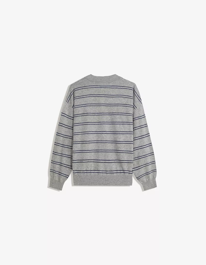 Sweater with polo collar