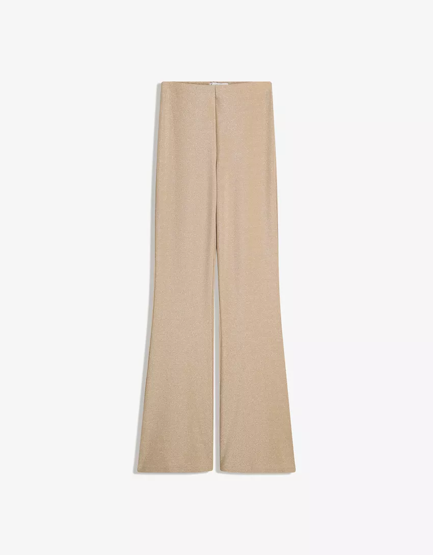 Shiny flared pants