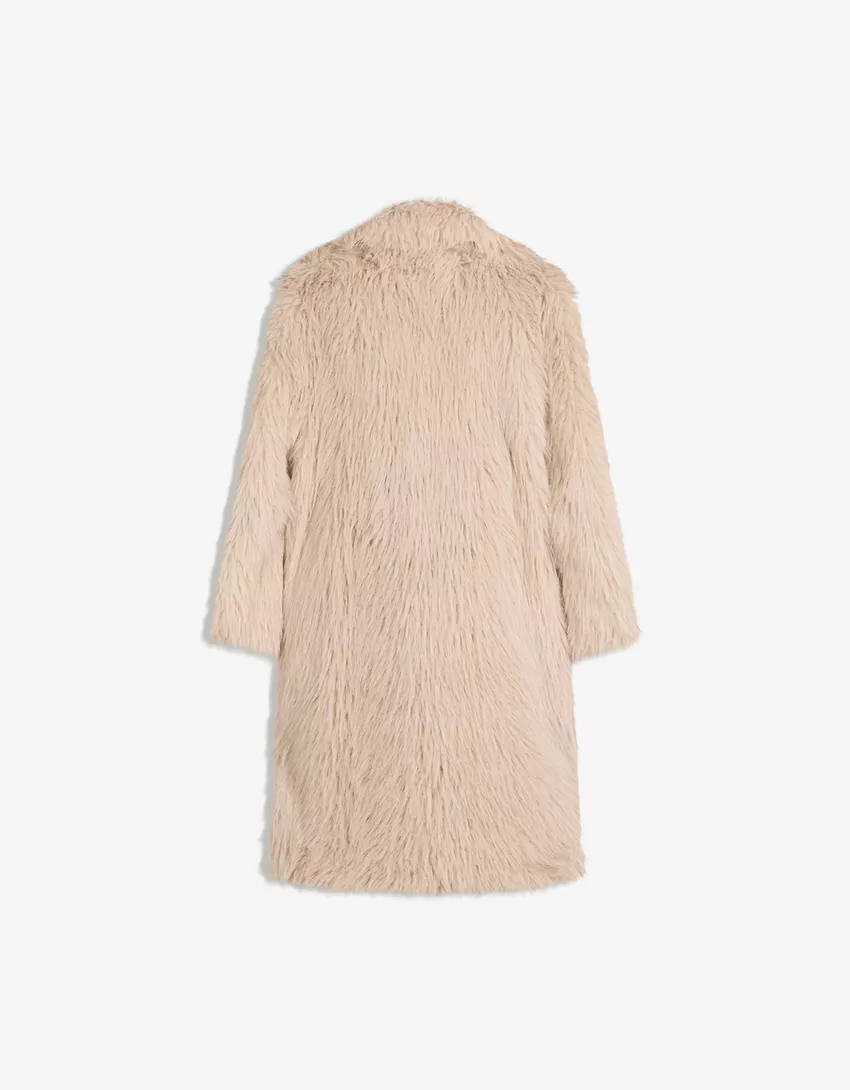 Long faux fur coat