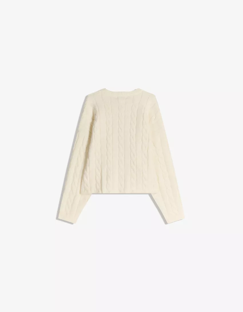 Cable-knit sweater