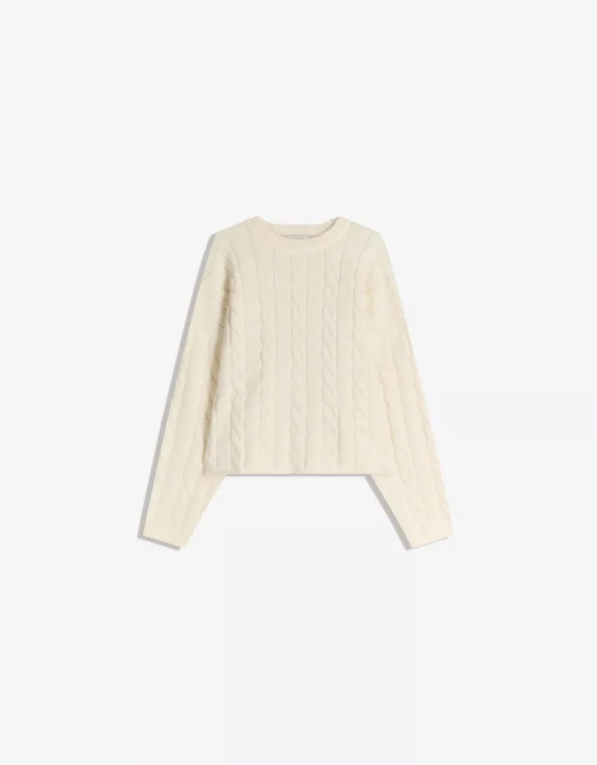 Cable-knit sweater