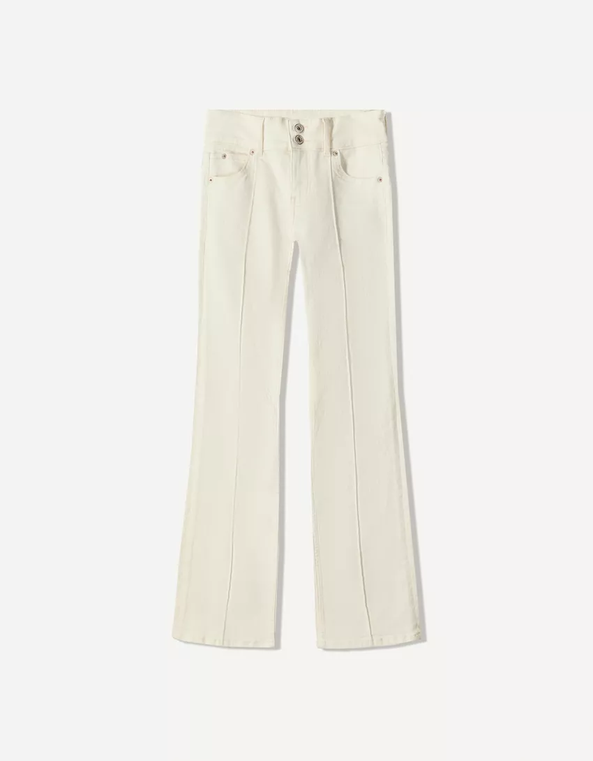 Low-rise bootcut jeans