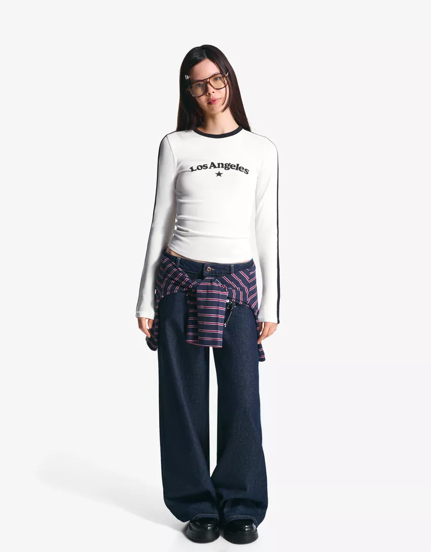 Long sleeve T-shirt with print