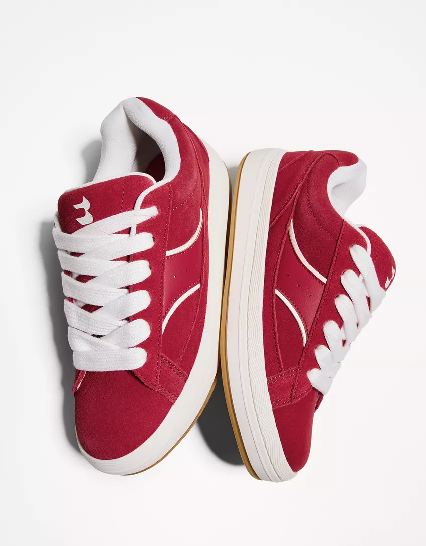 LEATHER skater sneakers