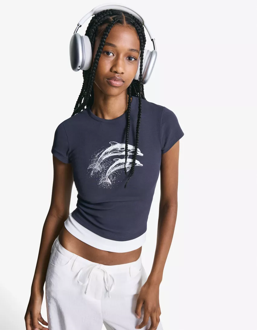 Short sleeve T-shirt with print