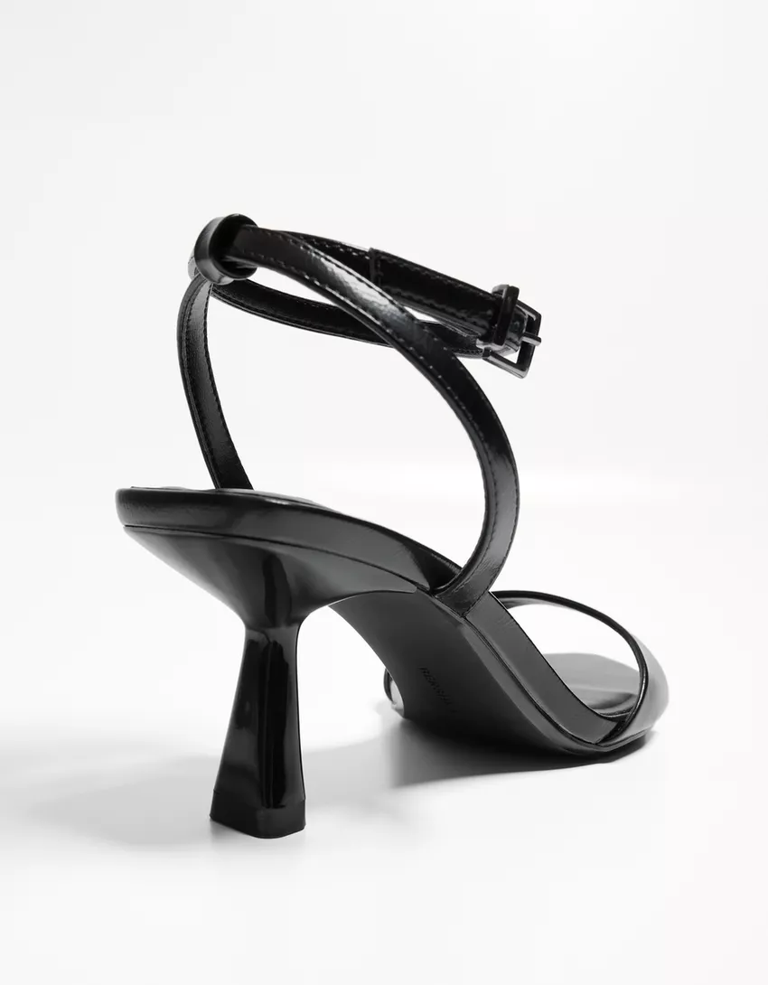 High-heel sandals with ankle strap