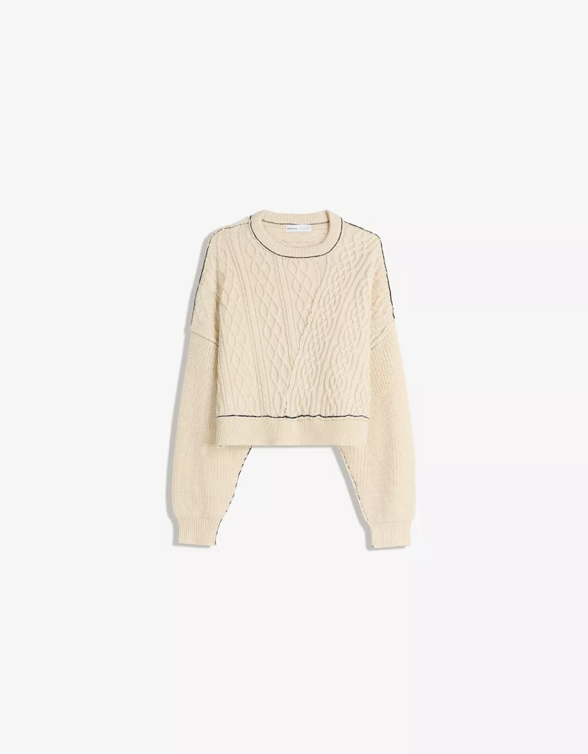 Cable-knit sweater