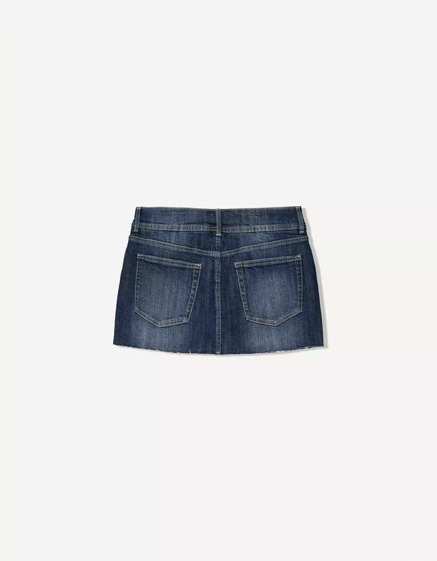 Denim mini skort