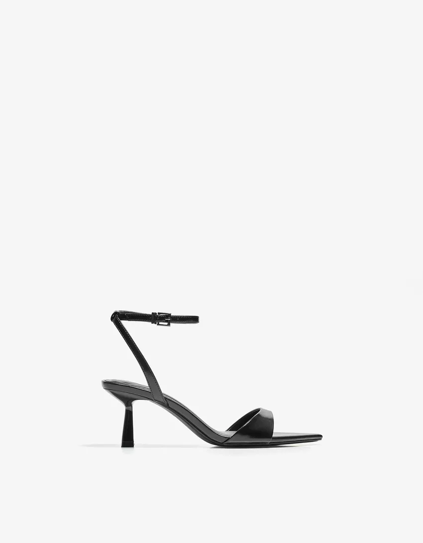High-heel sandals with ankle strap