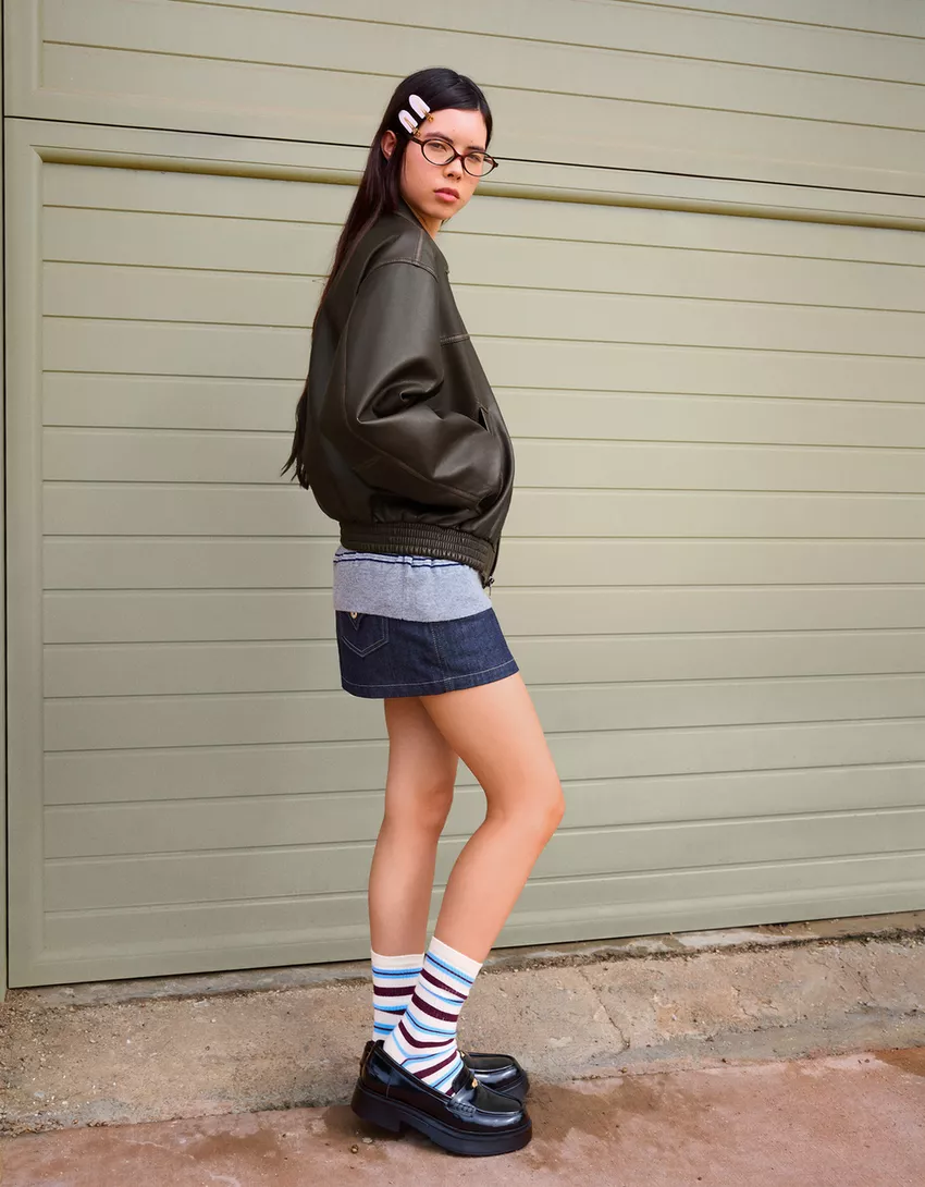 Leather effect jacket