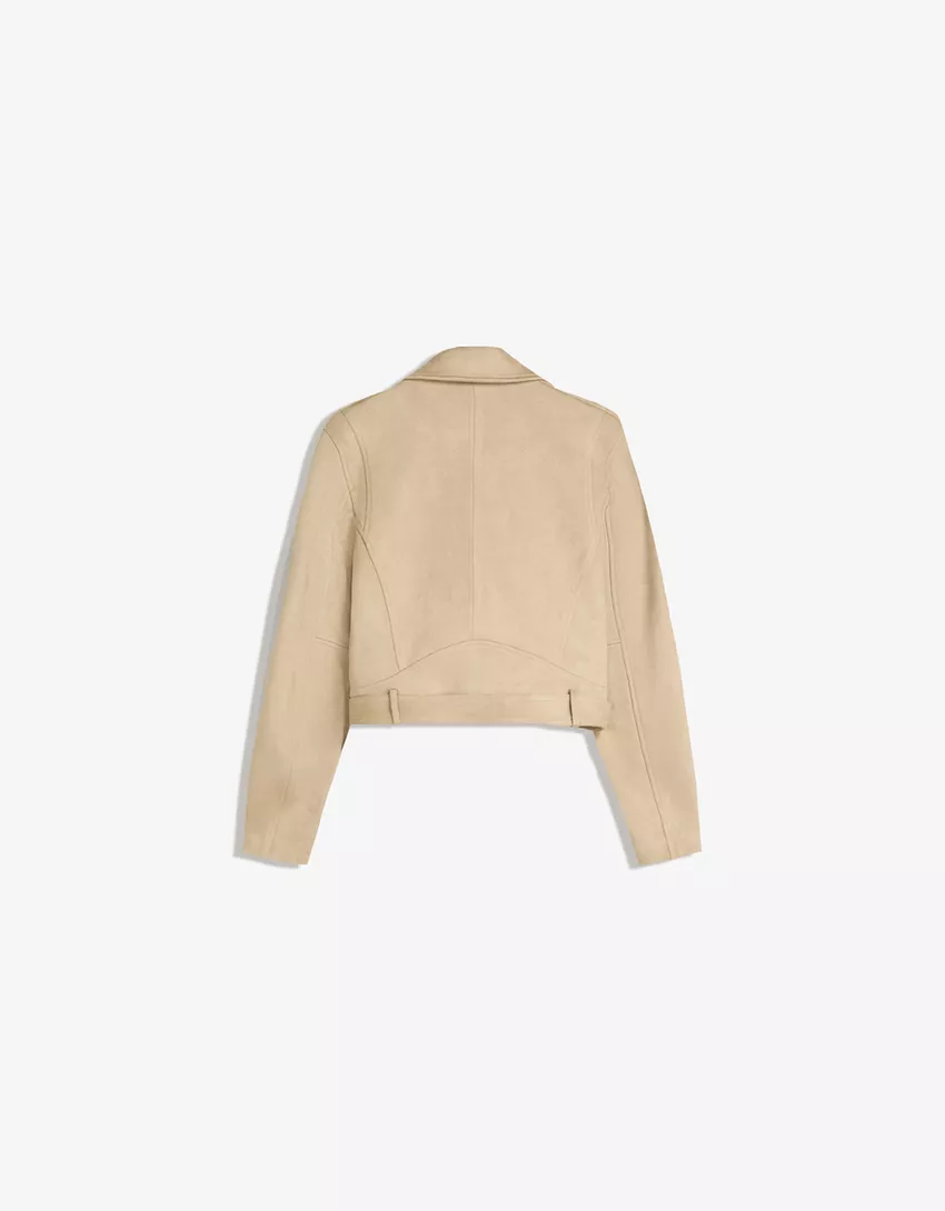 Leather effect biker jacket