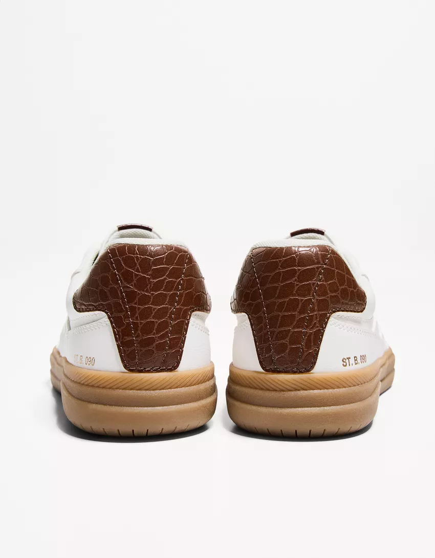 Retro sneakers with animal print details