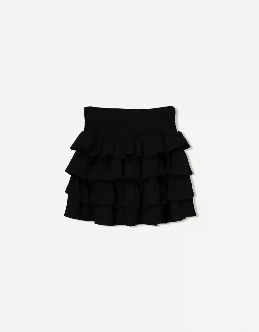 Mini skirt with ruffles