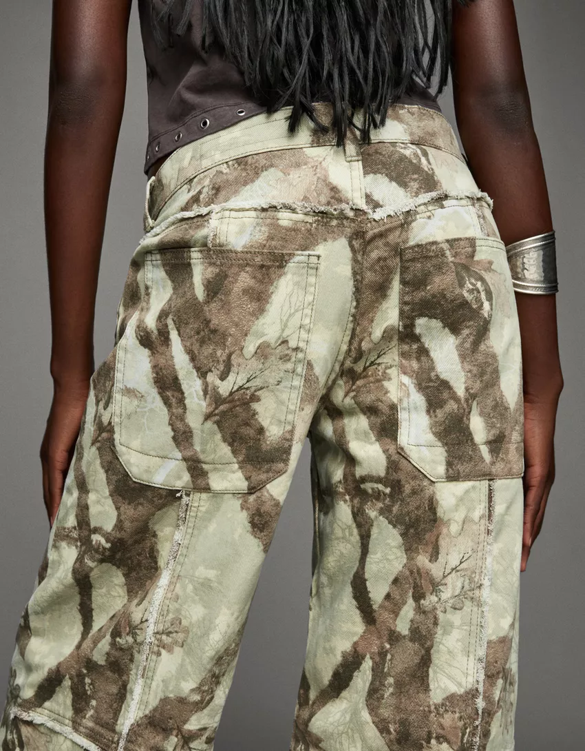 Printed boyfriend jeans