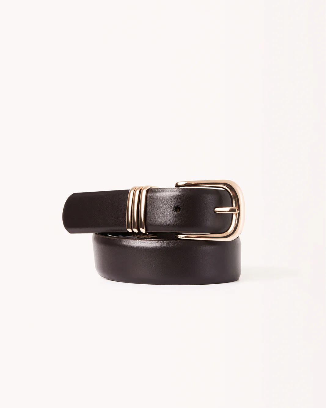 CASSIDY BELT  - DARK CACAO-GOLD