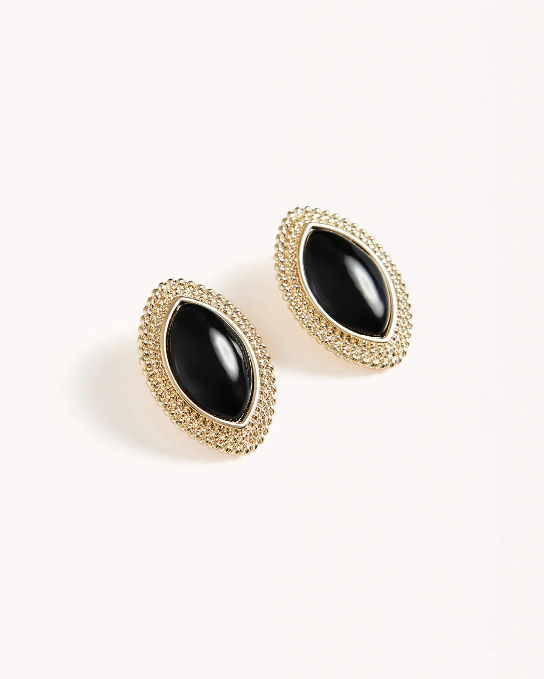 HALO EARRINGS - GOLD-BLACK