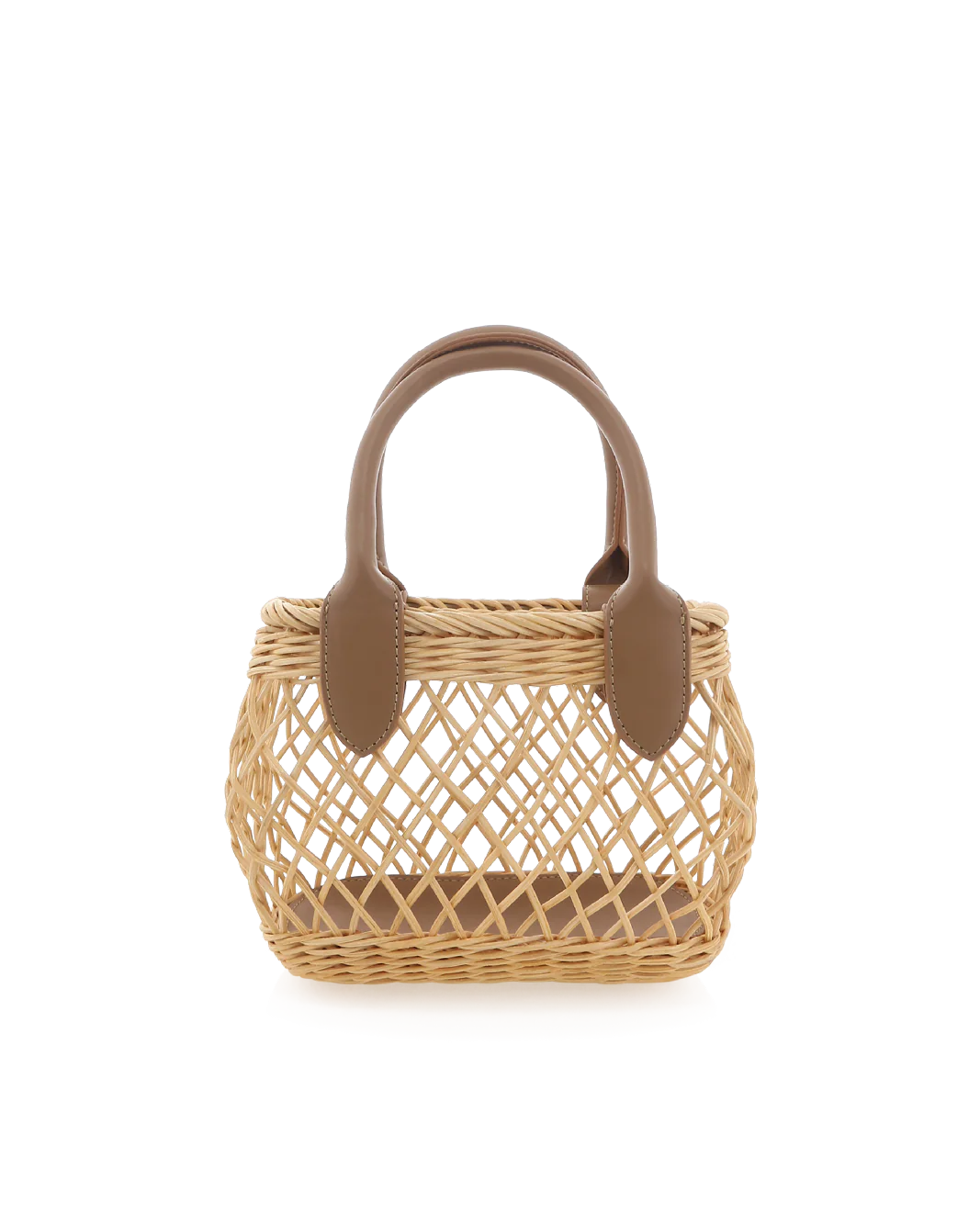 HOLIDAY HANDLE BAG - NATURAL RATTAN-TAN