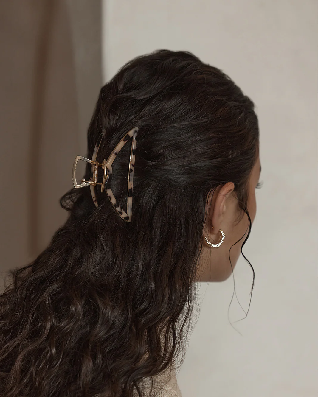 RESIN METAL CLAW CLIP 2 PACK - BLONDE TORT-GOLD