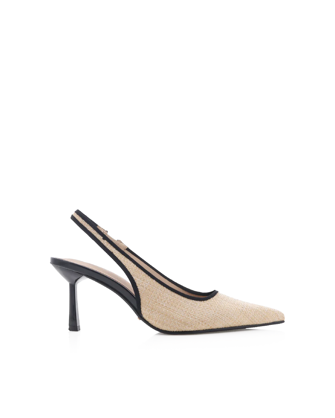 IVIE - NATURAL RAFFIA-BLACK