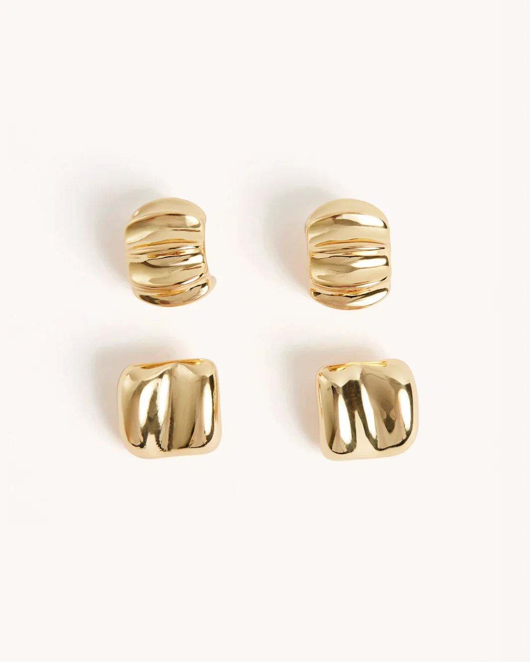 MIRIAM 2 PACK EARRINGS  - GOLD PLATED 18K